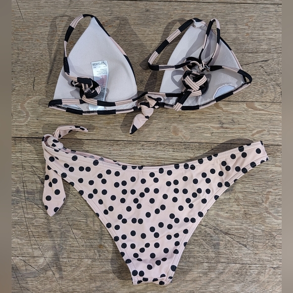 TOPSHOP Black & Pink Bikini - Picture 2 of 4